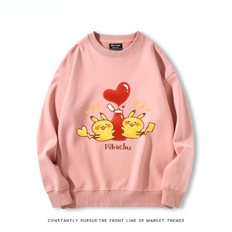 精靈寶可夢Q版 聯名親子情侶裝 圓領長袖