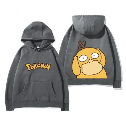 精靈寶可夢可達鴨 衛衣2025秋冬新款親子情侶裝連帽衛衣