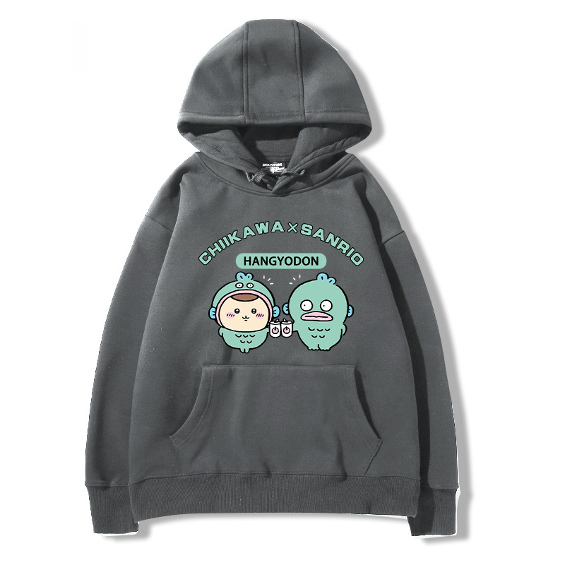 chiikawa吉伊卡哇聯名三麗歐 2024秋冬新款親子情侶裝薄絨款連帽衛衣