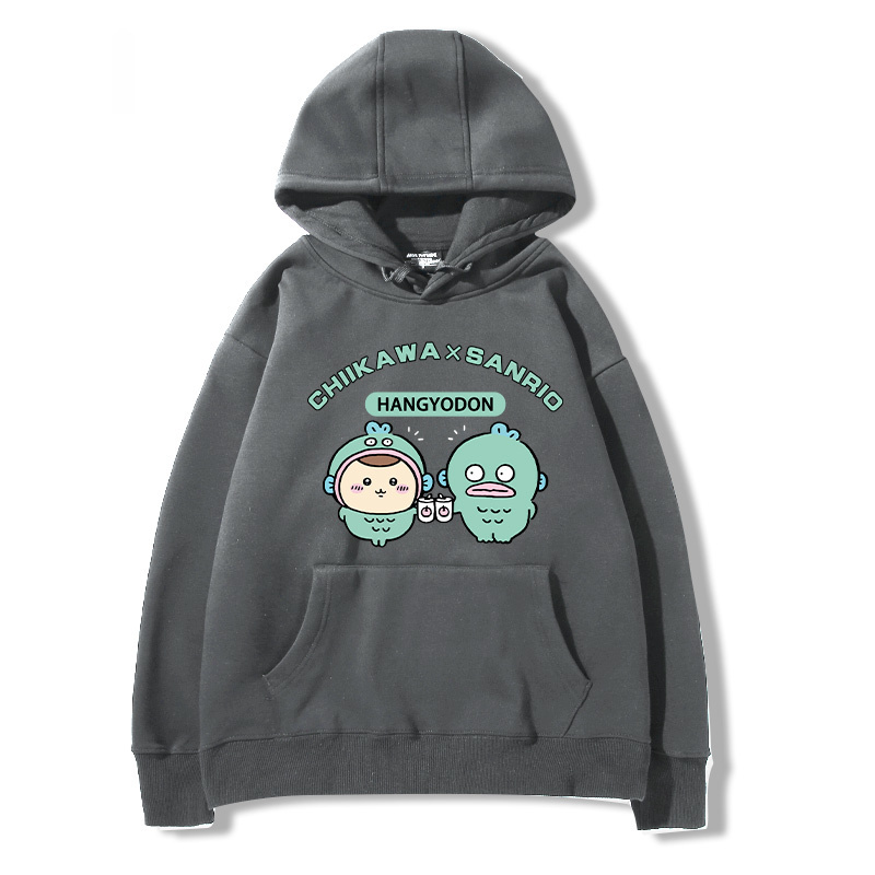 chiikawa吉伊卡哇聯名三麗歐 2024秋冬新款親子情侶裝薄絨款連帽衛衣