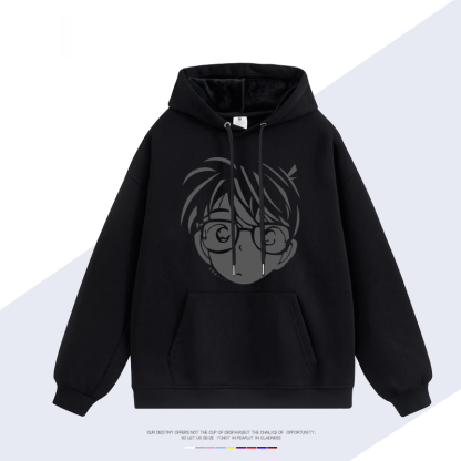 名偵探柯南 聯名衛衣2025秋冬新款 親子情侶裝連帽衛衣