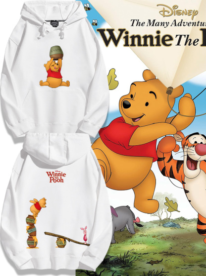 小熊維尼聯名衛衣2025秋冬新款親子情侶裝連帽衛衣