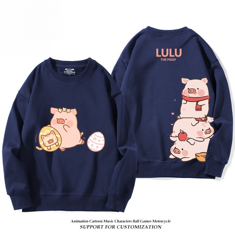 LuLu豬 聯名親子情侶裝 圓領長袖
