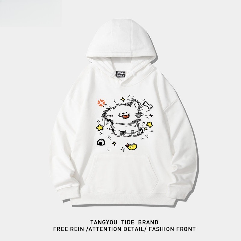 線條小狗 聯名衛衣2026秋冬新款親子情侶裝 圓領長袖/連帽衛衣