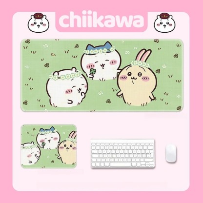 Chiikawa吉伊卡哇 主題桌墊 布質滑鼠墊