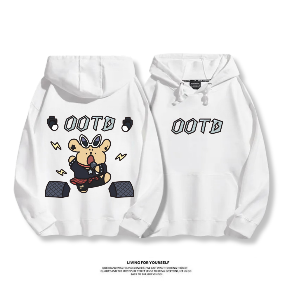 線條小狗 2025秋冬新款 親子情侶男女連帽衛衣