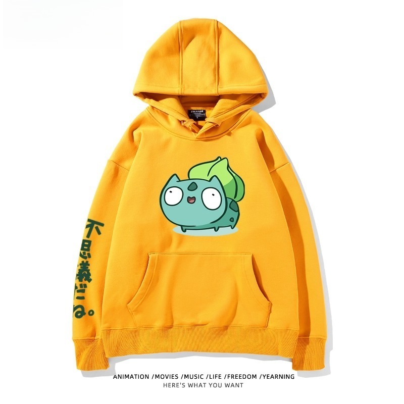 寶可夢Q版搞怪新款 親子情侶男女款連帽衛衣