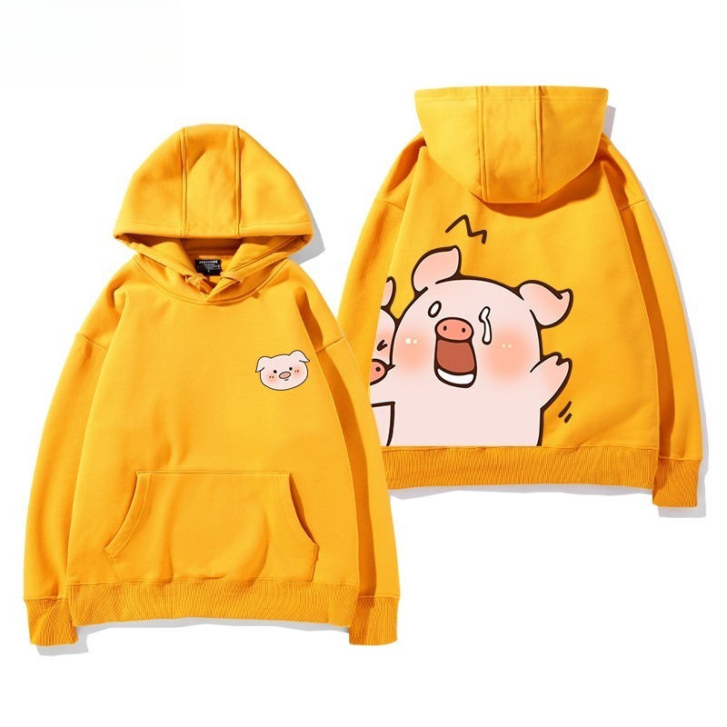 LuLu豬新款 親子情侶男女連帽衛衣