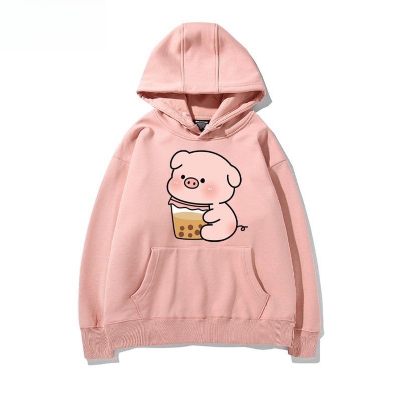 LULU豬 聯名衛衣新款 親子情侶裝連帽衛衣