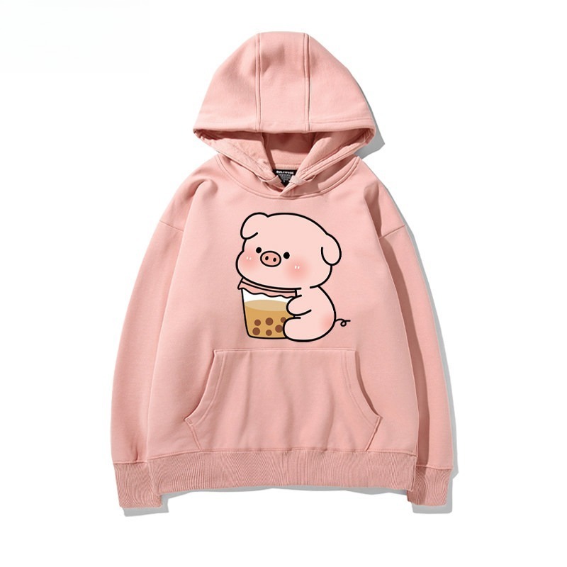 LULU豬 聯名衛衣新款 親子情侶裝連帽衛衣