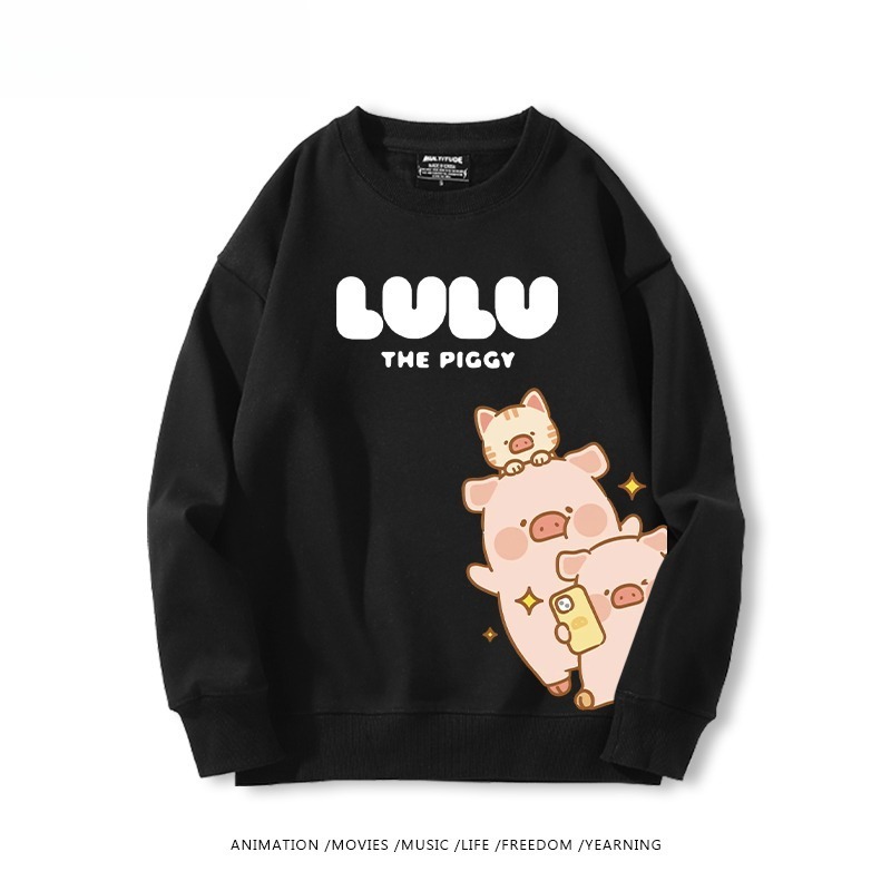 LuLu豬 聯名親子情侶裝 圓領長袖