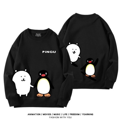 Pingu企鵝家族聯名親子情侶裝 圓領長袖