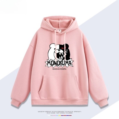 槍彈辯駁黑白熊新款 親子情侶男女連帽衛衣