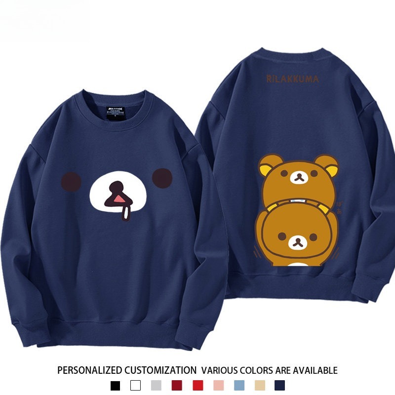 日系拉拉熊 聯名親子情侶裝 圓領長袖