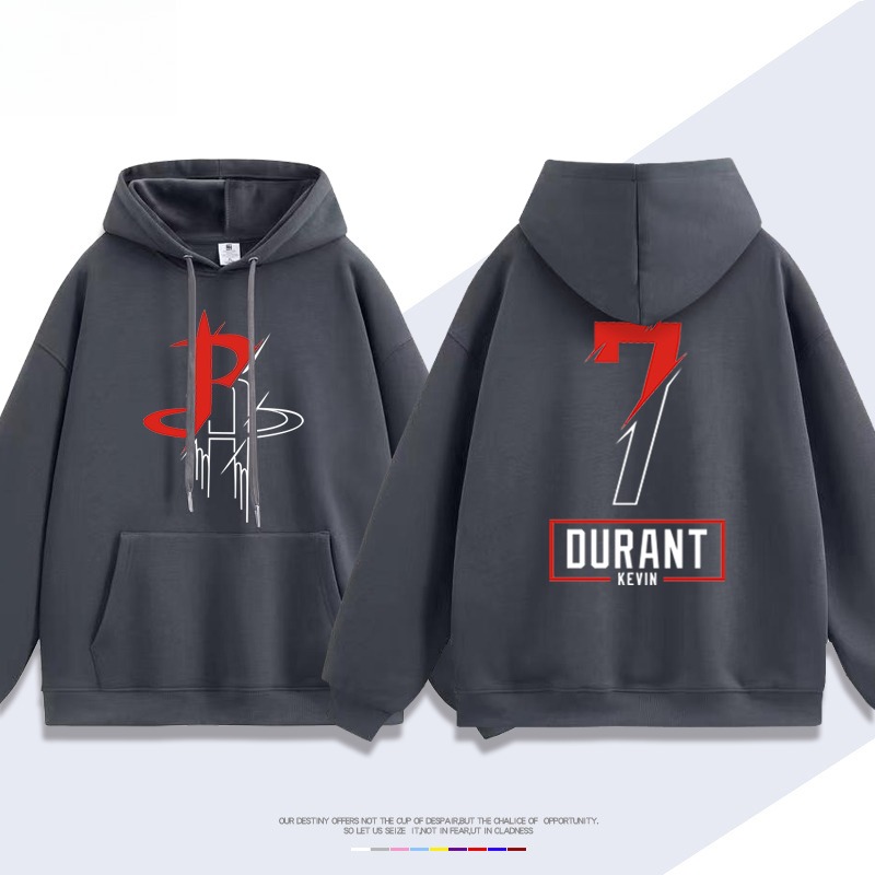 火箭隊杜蘭特7號 聯名衛衣2026秋冬新款 親子情侶裝連帽衛衣