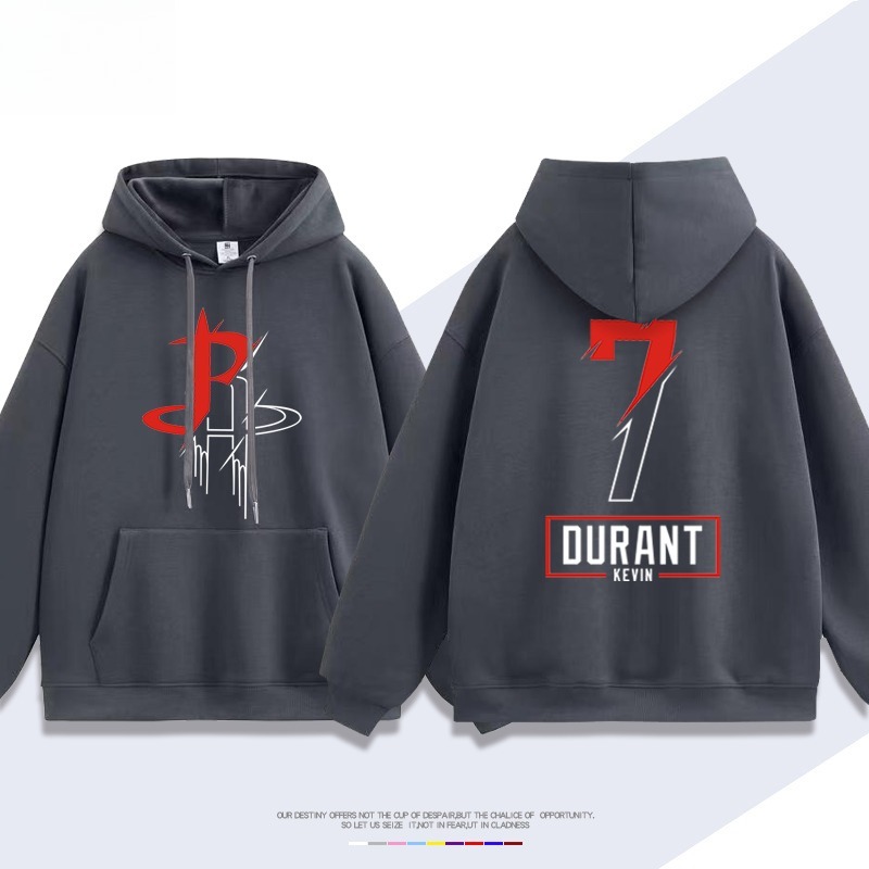 火箭隊杜蘭特7號 聯名衛衣2026秋冬新款 親子情侶裝連帽衛衣