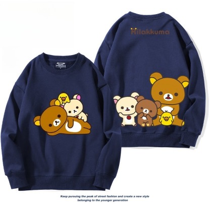 日系拉拉熊 聯名親子情侶裝 圓領長袖