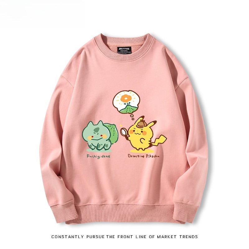 精靈寶可夢Q版 聯名親子情侶裝 圓領長袖