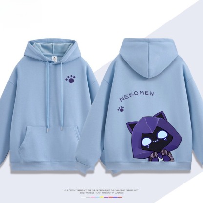 瓦羅蘭特歐門貓貓新款 親子情侶男女連帽衛衣