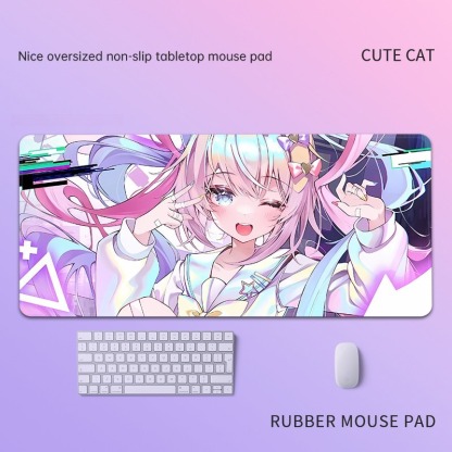 主播女孩重度依賴 主題桌墊 布質滑鼠墊