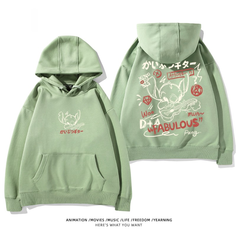 馴龍高手聯名史迪仔新款 親子情侶男女款連帽衛衣