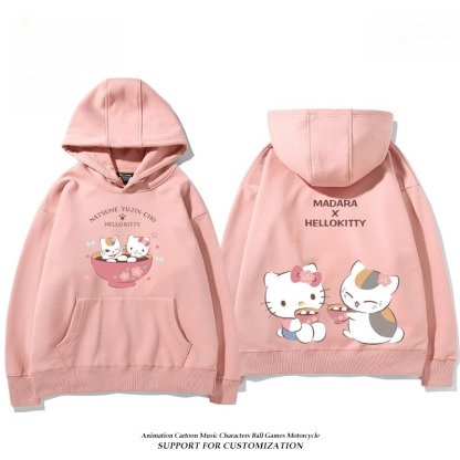 夏目友人帳貓咪老師X三麗鷗新款 親子情侶男女連帽衛衣