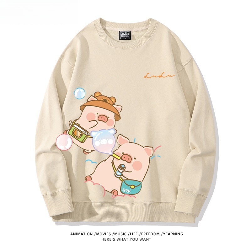 LuLu豬 聯名親子情侶裝 圓領長袖