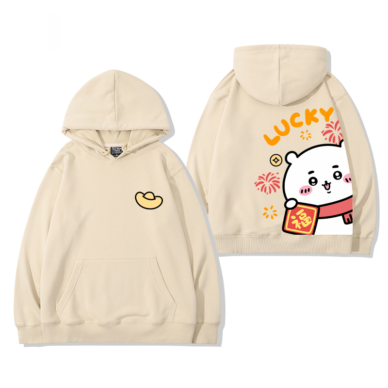 chiikawa 2024秋冬新款親子情侶裝薄絨款連帽衛衣