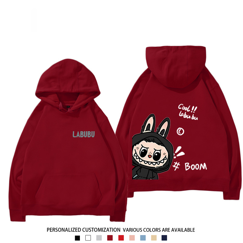 labubu新款 寬鬆百搭 秋冬款 寬鬆連帽衛衣
