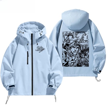 JOJO的奇妙冒險飆馬野郎周邊 男女同款秋冬衝鋒衣