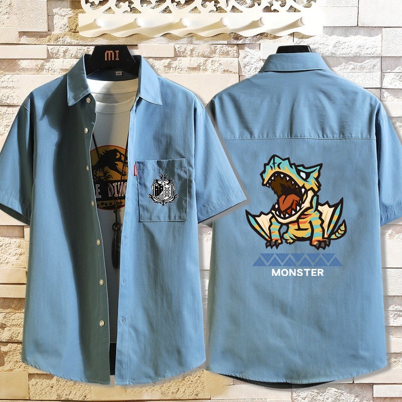 魔物獵人 周邊印花短袖襯衫
