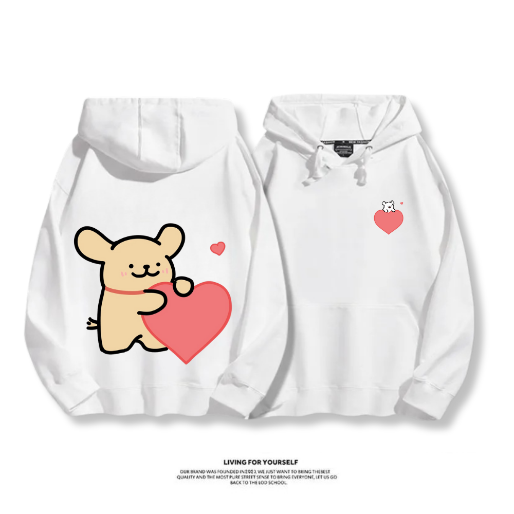 線條小狗 2025秋冬新款 親子情侶男女連帽衛衣