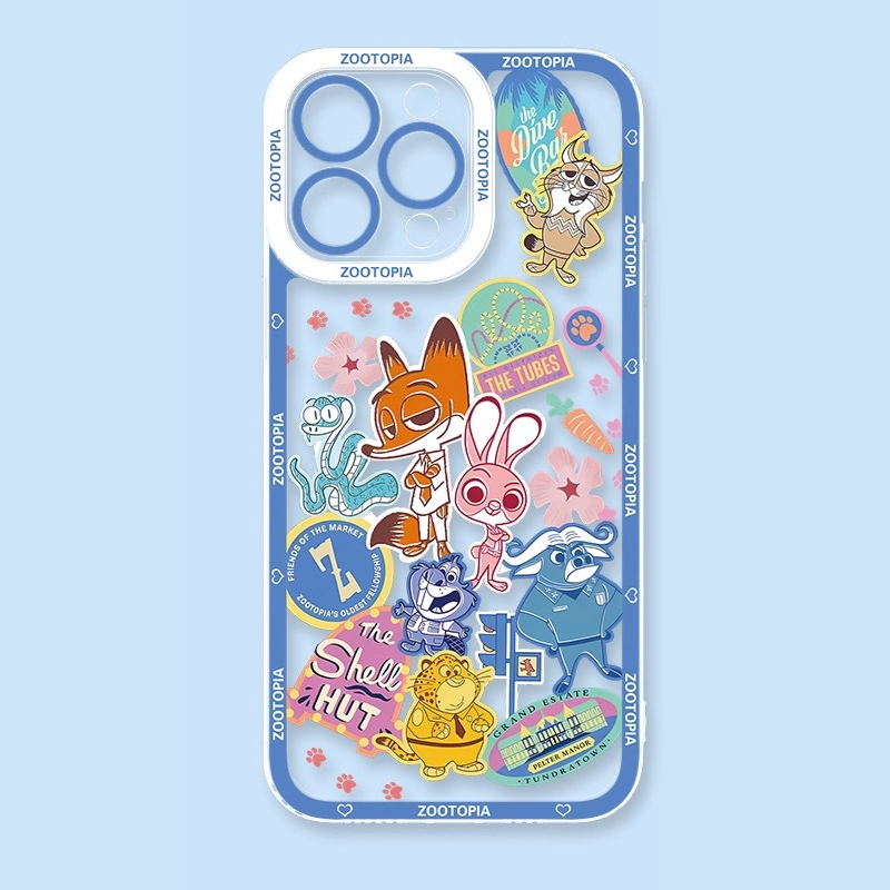 動物方城市天使眼透明防摔軟殼