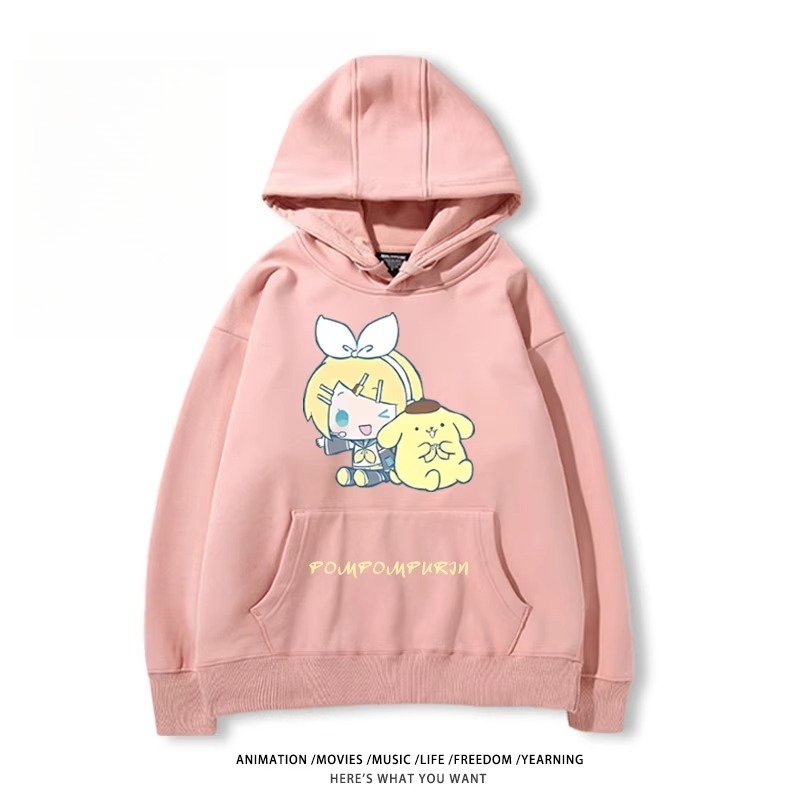 初音未來X三麗鷗新款 親子情侶男女款連帽衛衣