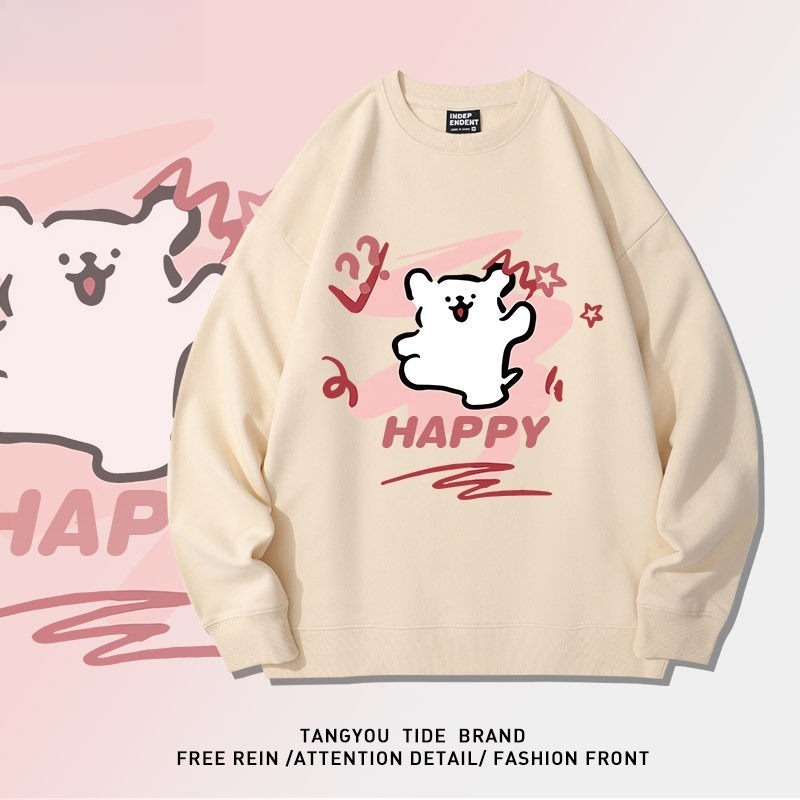 線條小狗 聯名衛衣2026秋冬新款親子情侶裝 圓領長袖/連帽衛衣