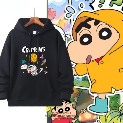 蠟筆小新新款 親子情侶男女連帽衛衣