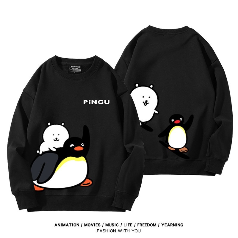 Pingu企鵝家族聯名親子情侶裝 圓領長袖