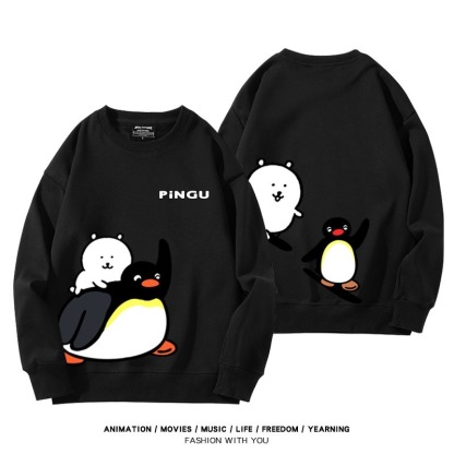 Pingu企鵝家族聯名親子情侶裝 圓領長袖