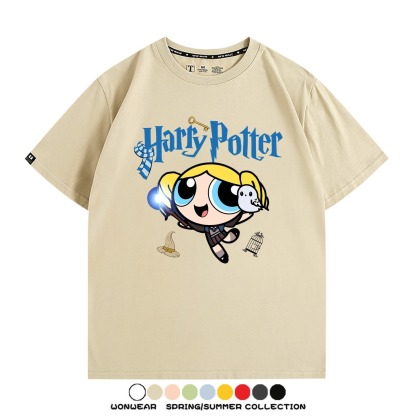 飛天小女警 X Harry Potter周邊 印花短袖T恤