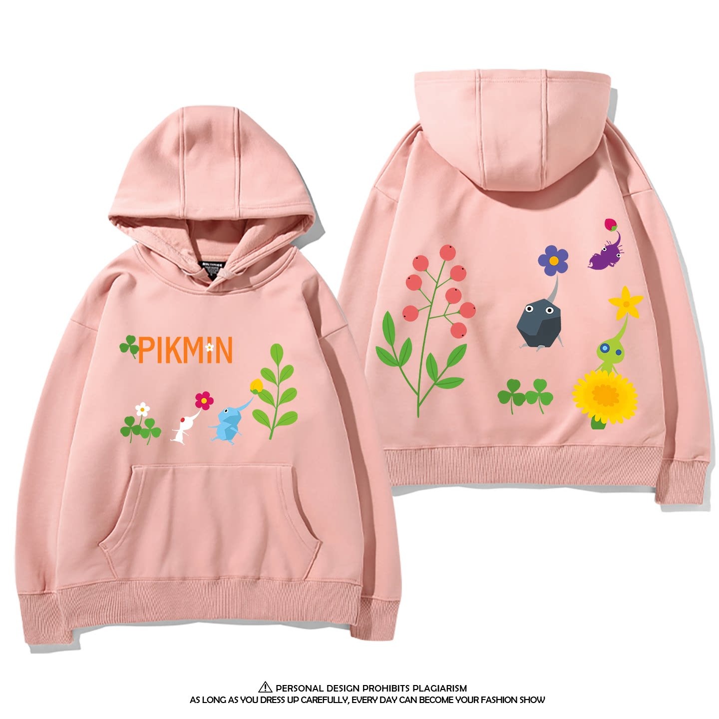 皮克敏PIKMIN4 聯名衛衣新款 親子情侶裝連帽衛衣
