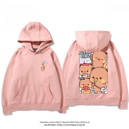 一二布布新款 親子情侶男女連帽衛衣