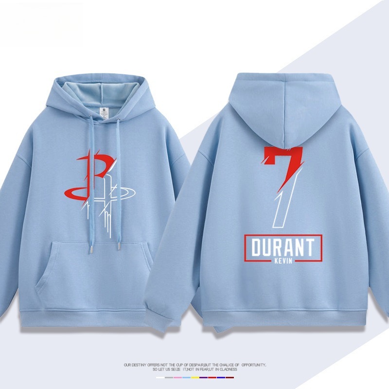 火箭隊杜蘭特7號 聯名衛衣2026秋冬新款 親子情侶裝連帽衛衣