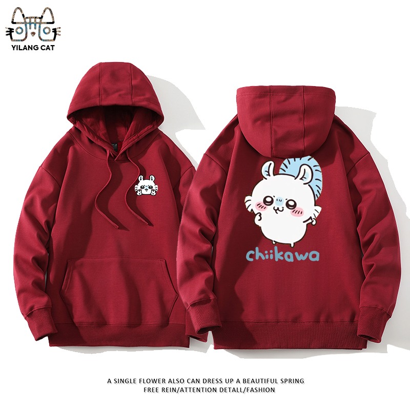 Chiikawa聯名衛衣2025秋冬新款親子情侶裝連帽衛衣