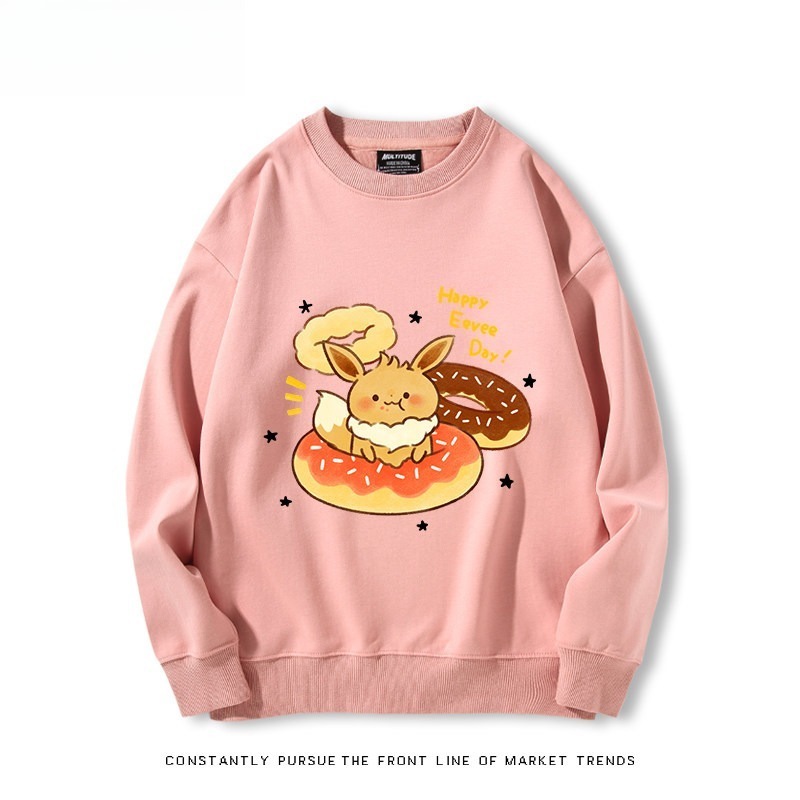 精靈寶可夢Q版 聯名親子情侶裝 圓領長袖