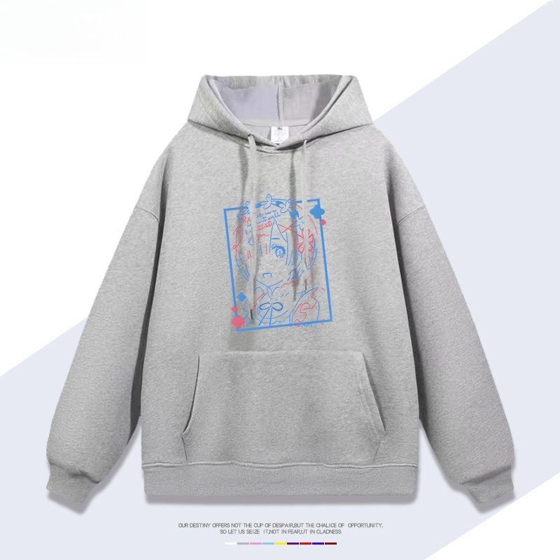 Re:Zero 聯名衛衣秋冬新款親子情侶裝連帽衛衣