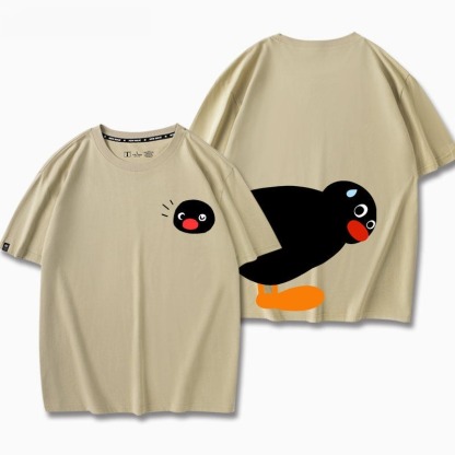 企鵝家族Pingu 印花短袖T恤
