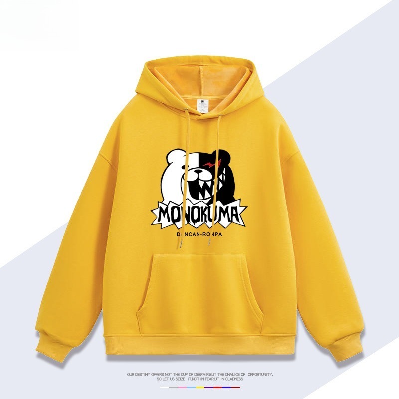 槍彈辯駁黑白熊新款 親子情侶男女連帽衛衣