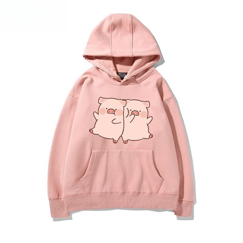 LULU豬 聯名衛衣新款 親子情侶裝連帽衛衣