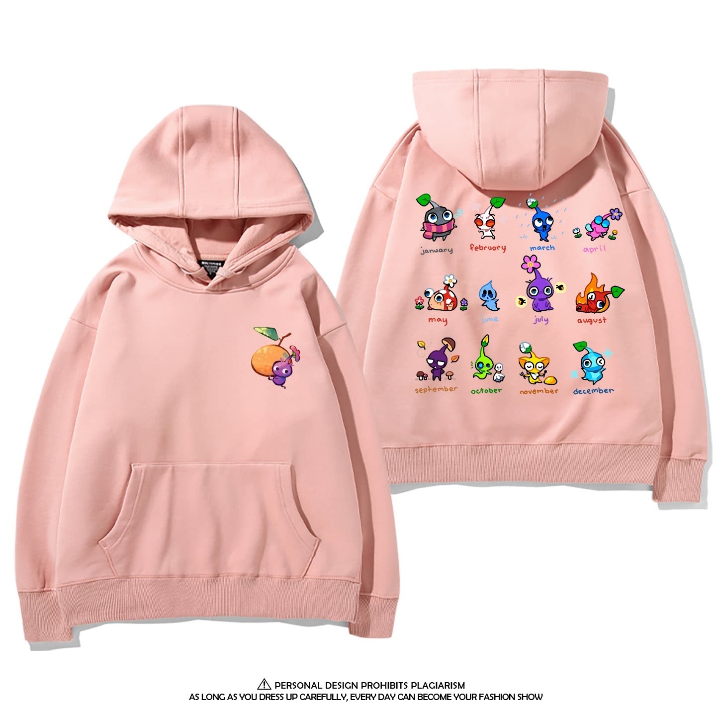 皮克敏PIKMIN4聯名衛衣新款 親子情侶裝連帽衛衣