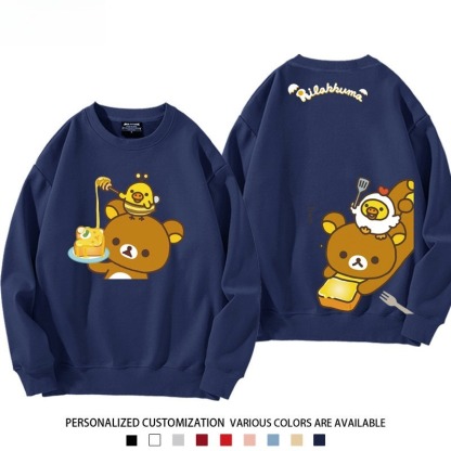 日系拉拉熊 聯名親子情侶裝 圓領長袖